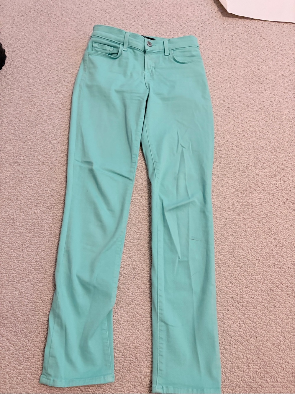 J Brand Chopped Rail Verde Mint Green Jeans Size 24